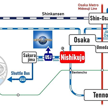 Usj 2 Stops, Umeda&Dotonbori 8Mins, Ninja Style Sv1 โอซาก้า ภายนอก รูปภาพ